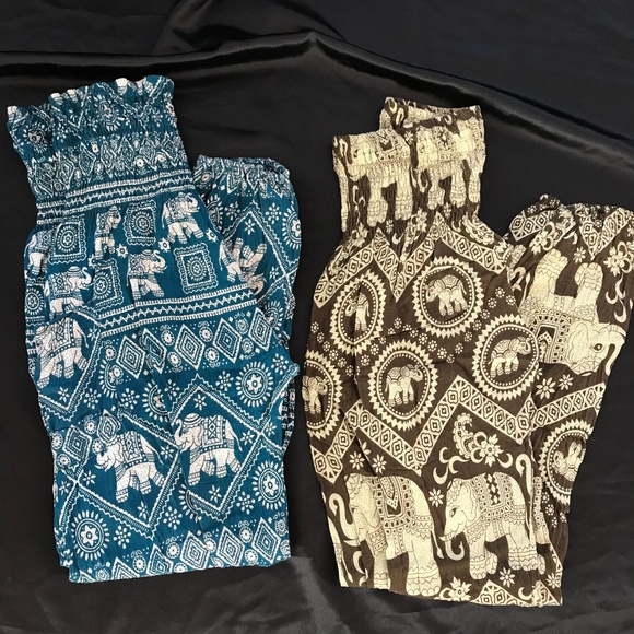 Bohemian Island Pants - Bohemian Island harem yoga pants Thai elephant os